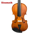 Sinomusik Factory Satin Red Brown All Solid Violin with Free case and Bow String Musical Instruments Custom Label logo