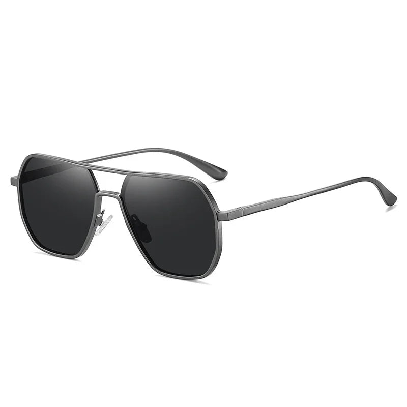 2024 UV400 Men's Sunglasses Night Vision Color Changing Aluminum Magnesium Polarized Sunglasses Wholesale