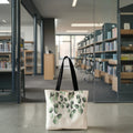 New Arrival Women's Cotton Canvas Tote Bag Eco-Friendly Custom Logo Ins Printed Fashionable Strong Cheap Reusable Shopping Bags
