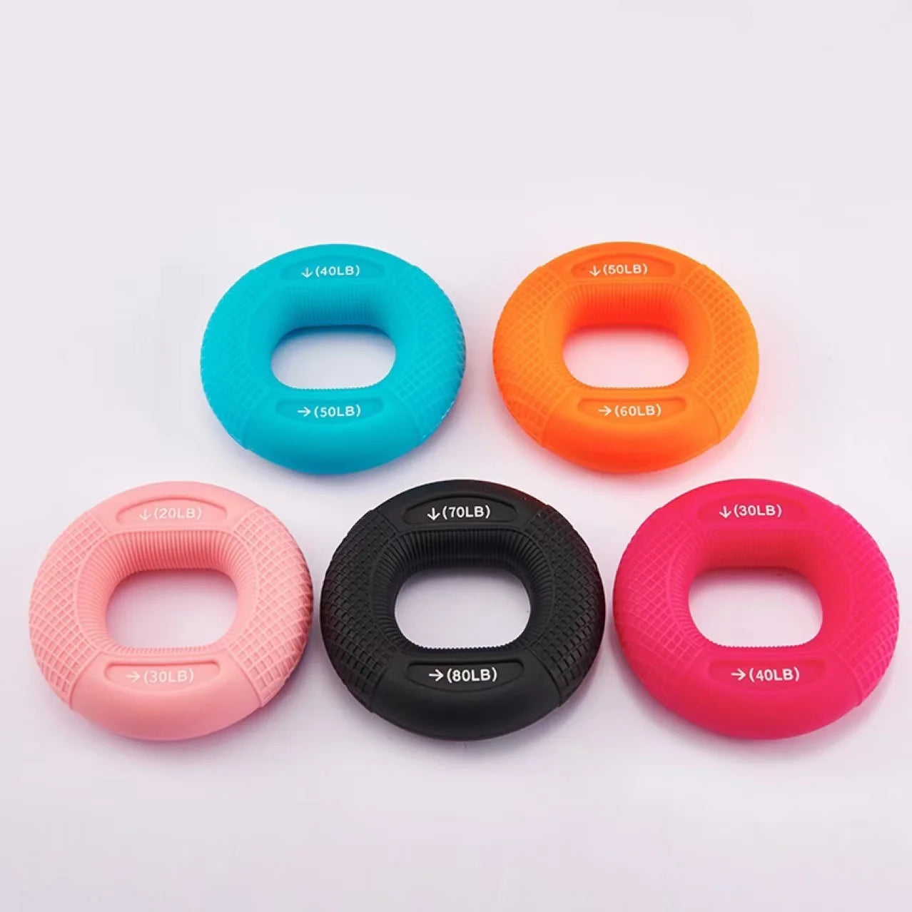 CW HGP013 Silicone Squeeze Snap Fidget Finger Hand Grip Stress Hand Grip Ring for Kids or Adult