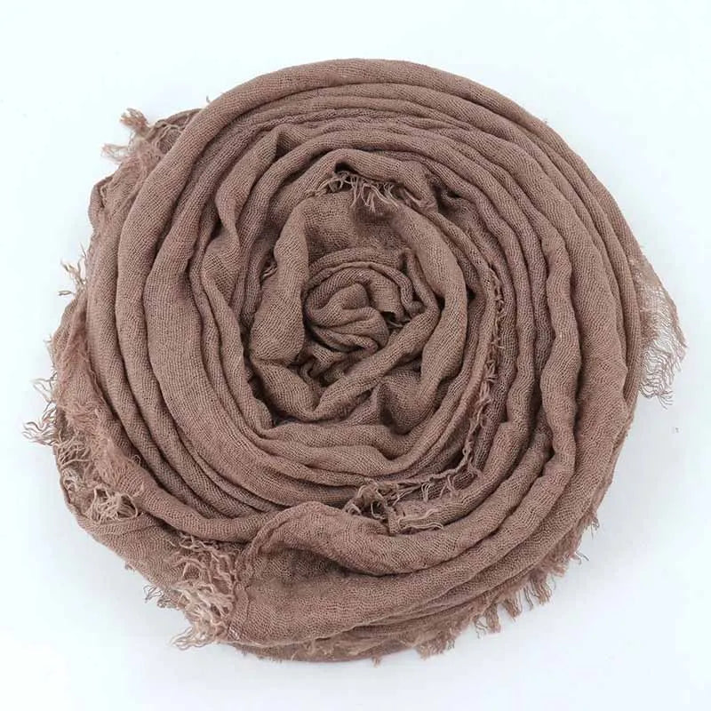 Premium Cotton Viscose Hijab 180*100cm Shawls Truban Stretchy Scarves for Muslim Women Ramadan Hijab