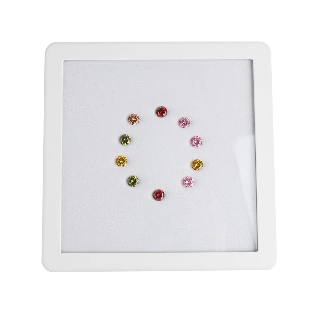 Premium Craftsmanship Gemstones Storage Box 200 X 200 mm Size Available in Black White Color Diamond Presentation Box