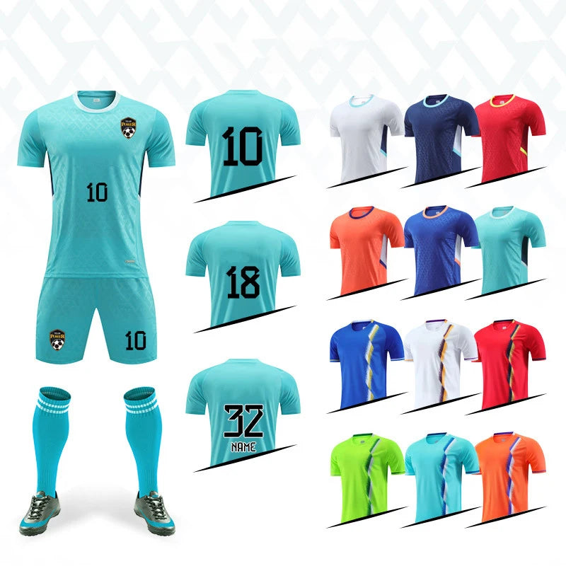Customized Digital Printing  Football Uniform Suit  Men's Adult Training  Sportswear Suit for Man Soccer Jerseys Set