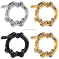 Evorte Children's Classic Punk Snake Piercing Body Jewelry Plug & Tunnel Earring Stainless Steel Tibetan Silver