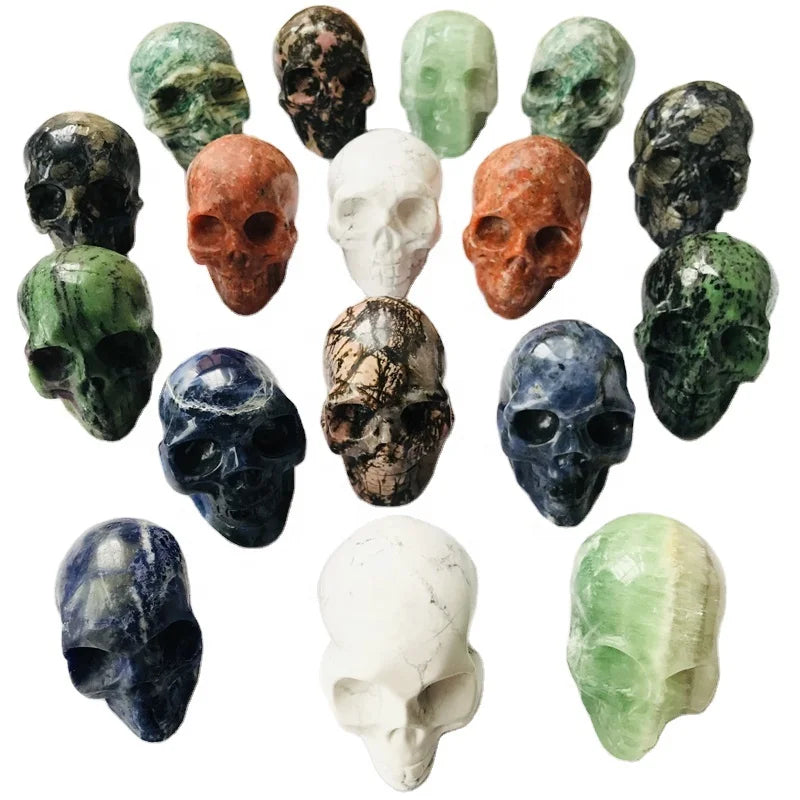 Wholesale Natural Quartz Crystal Hand Carved Crystal Skulls for Healing Decor