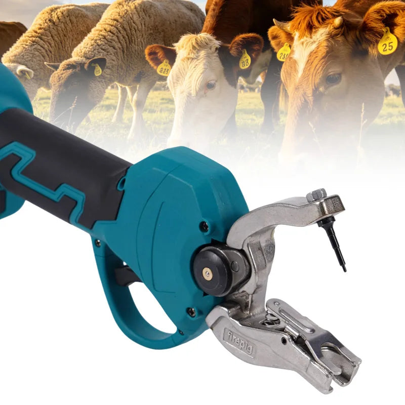 Rechargeable Livestock Black Color Electric Animal Cattle Sheep Ear Tag Applicators Pig Sow Ear Tracking Tag Installation Plier