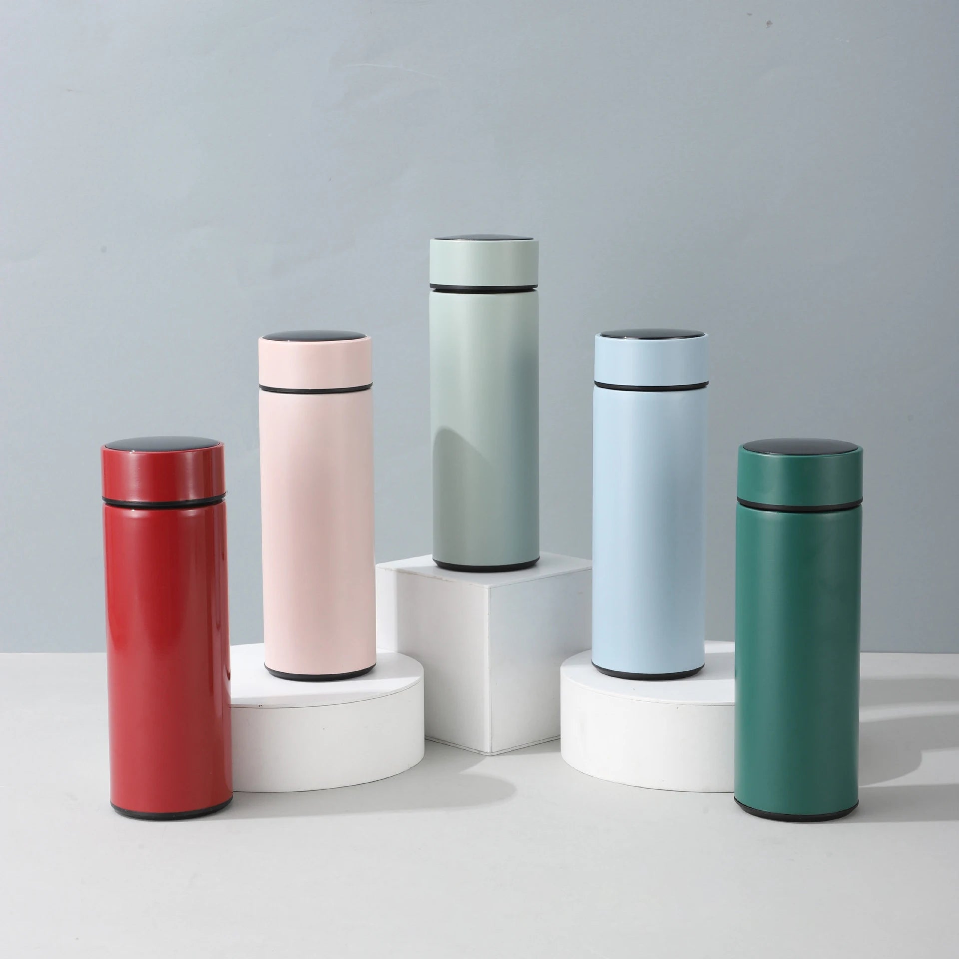 Customize 500ml   Temperature Display Insulated Vacuum Termos Led Stainless Steel Smart Water Bottle With Reminder