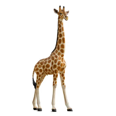 Pop Props Life Size Fiberglass Resin Giraffe Animals Sculpture for Home Decoration