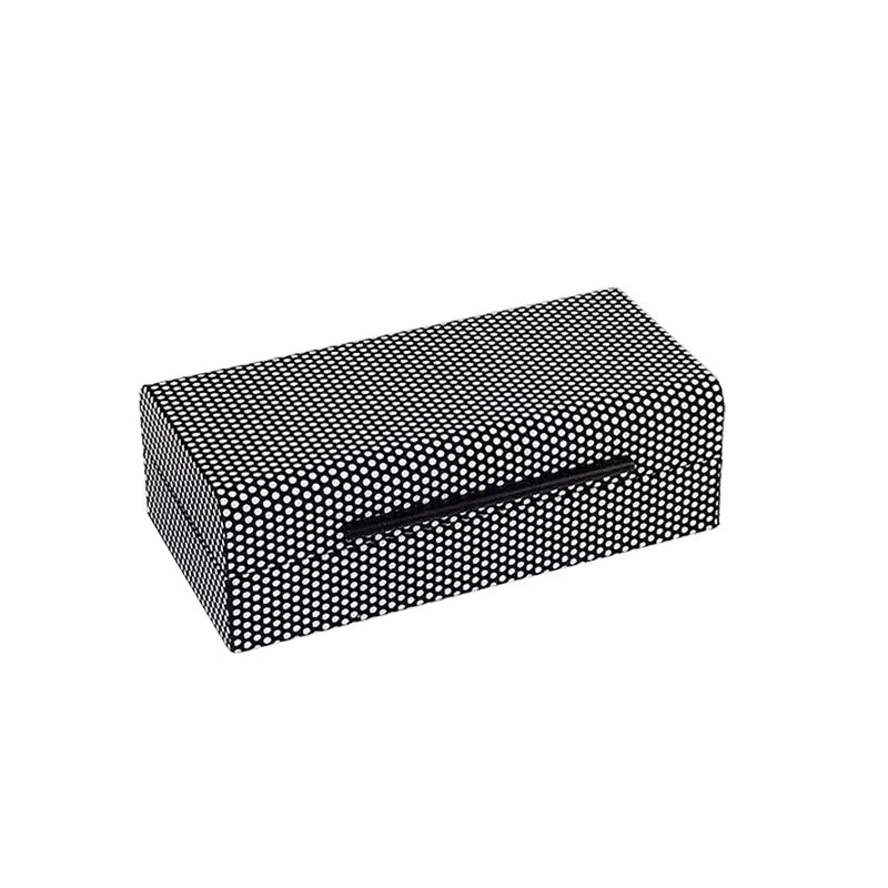 Black and White Dot Leather Jewelry Box Light Luxury Model Room and Jewelry Packaging