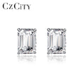 CZCITY 925 Sterling Silver Wholesale Designer Inspired Summer 2026 Woman Geometric Jewelry Moisannite Earrings