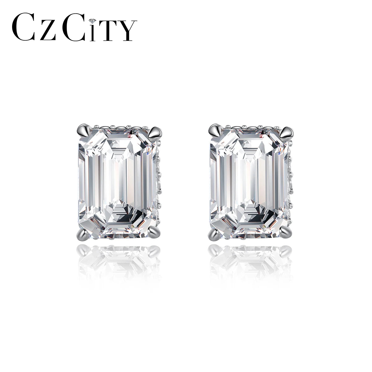 CZCITY 925 Sterling Silver Wholesale Designer Inspired Summer 2026 Woman Geometric Jewelry Moisannite Earrings