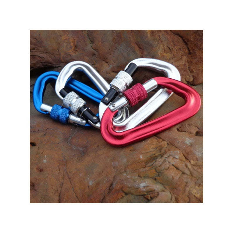 12kn Locking Screwgate Carabiners Aviation Aluminum 7075 EN12275:2013 Certified Keychain Hammock Hooks