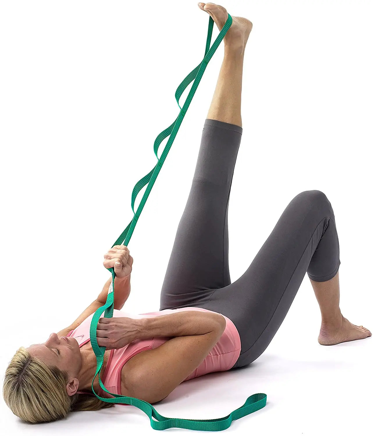 Stretch Out Strap with Stretching Exercise with Poster
