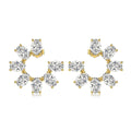 ACME 925 Sterling Silver Gold Plated Oral Flower Drop Stud Exquisite Cubic Zircon Earrings for Women Party Luxury Wedding Gift