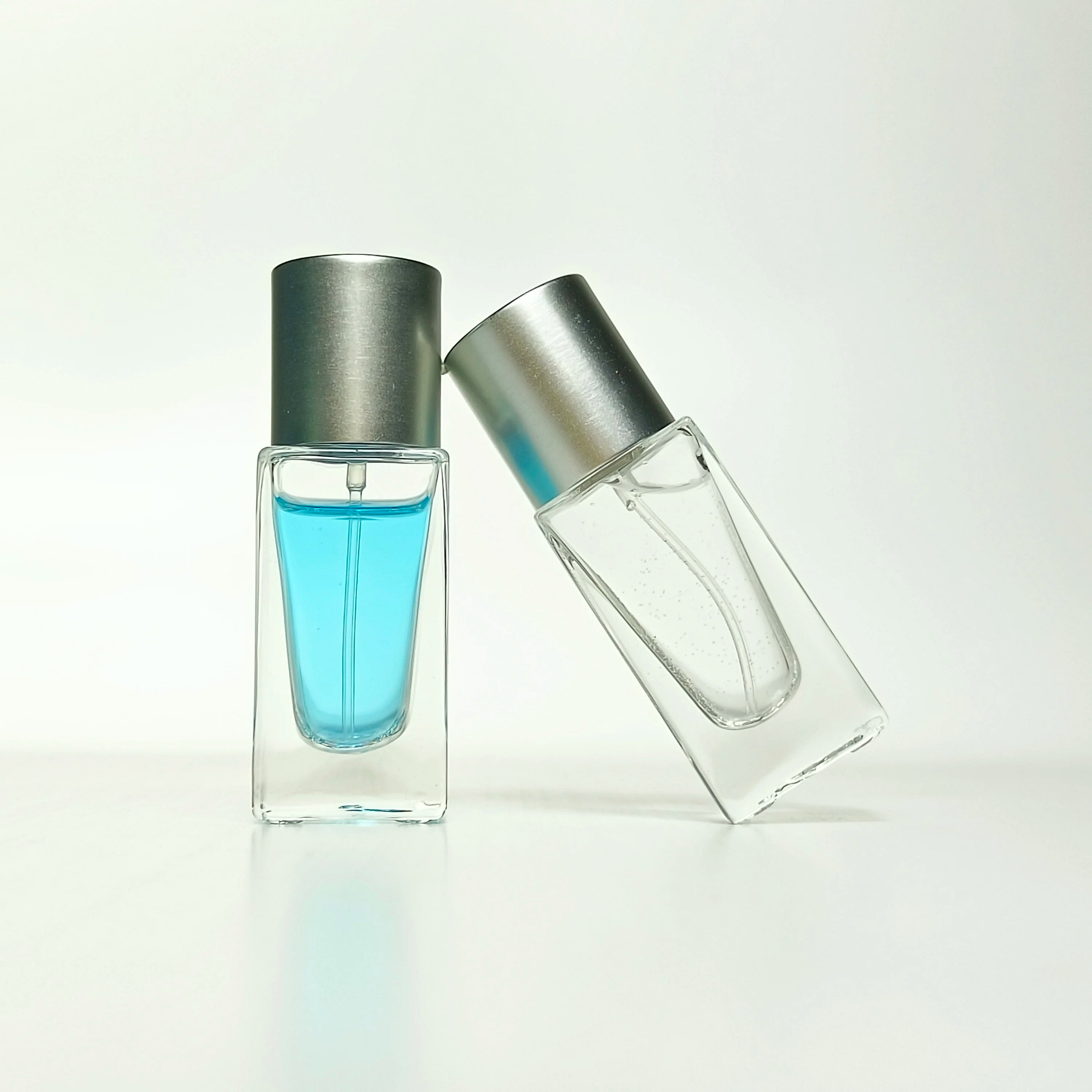 10ml Wholesale Customized Luxury Transparent Cuboid Perfume Skin Care Serum Travel Portable Scent Packaging Empty Refillable