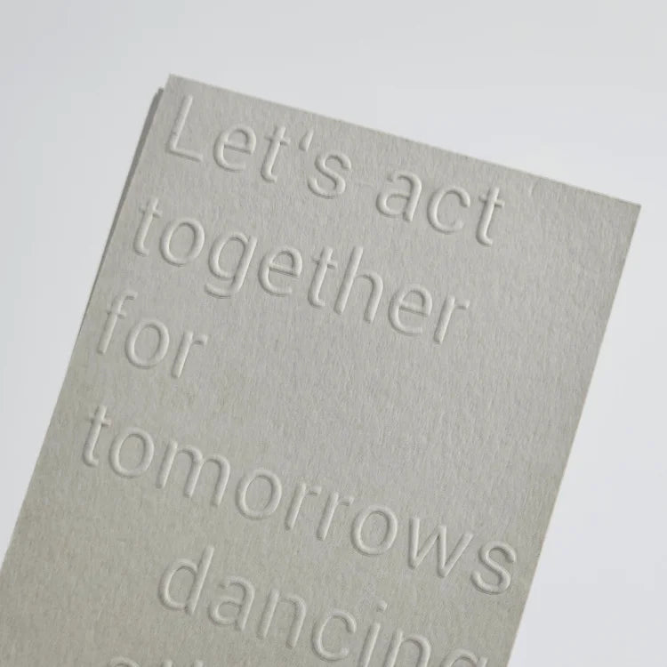 Custom Shape 300-800gsm Embossed Thank You Business Paper Card With Debossed Logo Printing Card