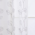 Factory Price Embroidered Sheer Window Curtains Organza with Leaves Pattern Tulle Drapes for Living Room