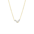 LOZRUNVE Sterling Silver 925 14k Gold 18k Gold Jewelry Wholesale Pear Crystal Charm Necklace Women