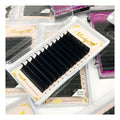 Wholesale Fluffy Eye Lash Extension Manufacturer J B C CC D DD L Curl Matte Black Eyelash Extensions With Custom Logo
