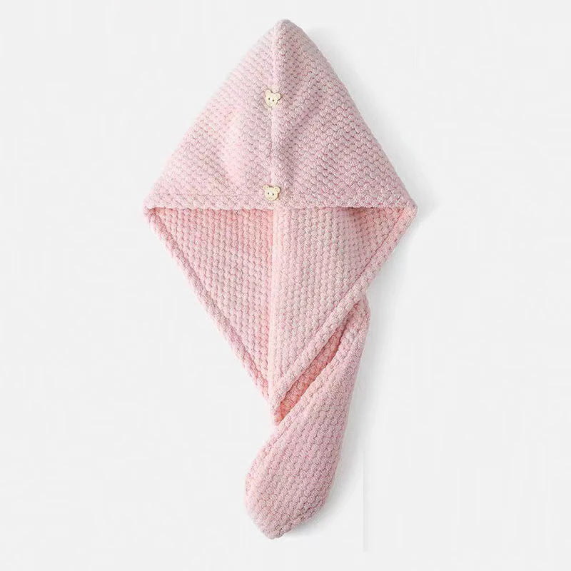 Head Wrap Hair Drying Cap Turban Microfiber Terry Dry Hair Towel