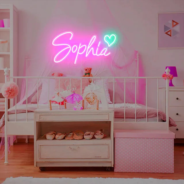 Rebow Drop Shipping Wall Mounted Happy Birthday Custom Acrylic Neon Signs Led Neon Light for Room Home Wedding Party Decor