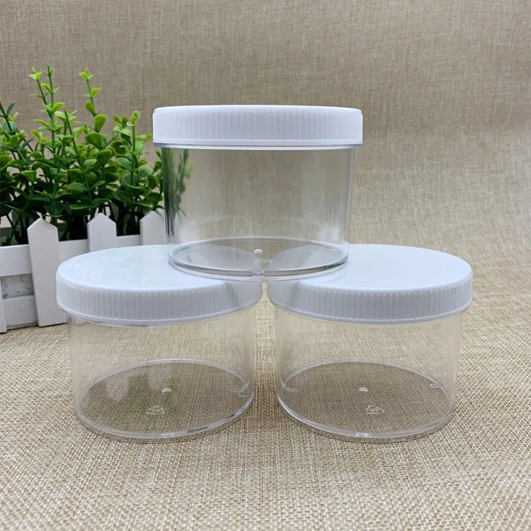 200ml 200g Empty Plastic PS Slime Foam Can Slime Jar Slime Container With White Clear Black Lid