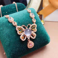 Hot Sale Low MOQ 925 Sterling Silver Big Link Chain Natural Gemstone Pendant Bracelet GIA Certified Gift Rhodium/Gold Plated