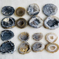 Wholesale Natural Small Druzy Agate Crystal Geodes Agate Cornucopia in Pairs Agate Bowl for Sale