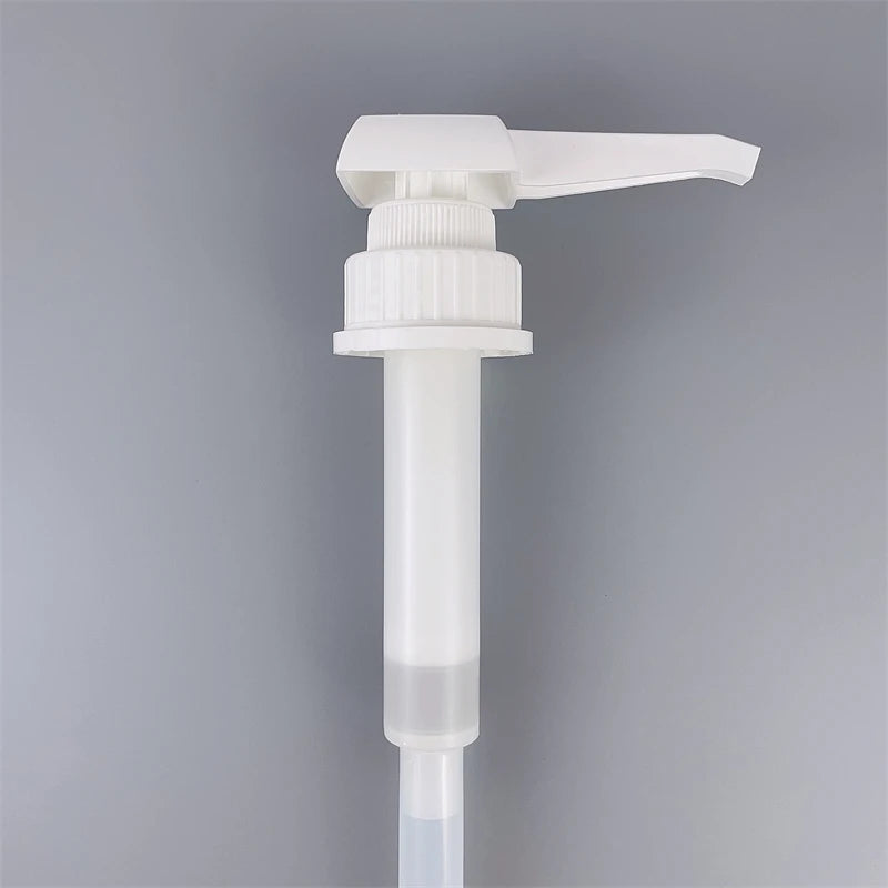 Free Sample 43/410 Sugar Syrup Pump 15 20 25 30cc Syrup Pump 43mm Honey Sauce Pump Dispenser with square Head