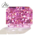 2023 Hot Sale Papalacha Color Ice Crushed Cut Radiant Cubic Zirconia Stock Pink Chart Gems Cubic Zirconia