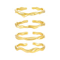 Fashion Jewelry 925 Sterling Silver Irregular Circle Ring Jewelry for Women 18K Gold Plated 925 Silver Versatile Adjustable Ring