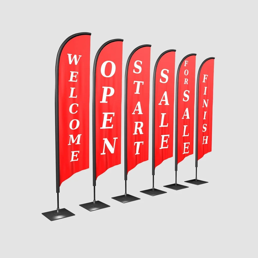High-inquiry Products Polyester Advertising Beach Feather Flag Pole for Outdoor Activities