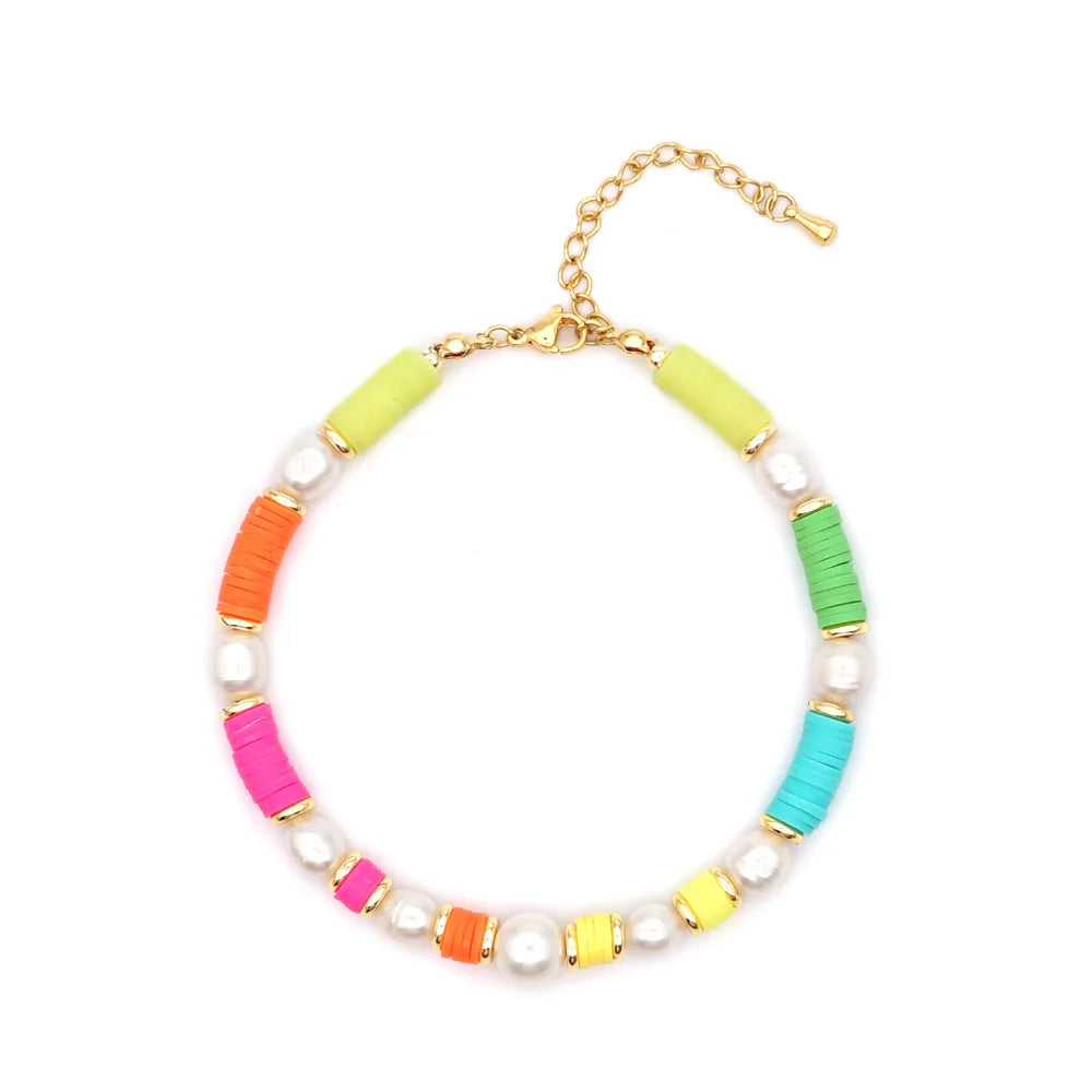 Wholesale Bohemian Beach Style Christian Gold Plated Titanium Steel Adjustable Beaded Bracelet for Children's