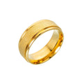 Fashion Gold Plated Stainless Steel Wedding Engagement Anniversary Ring for Couple Custom Trendy Gift & Party