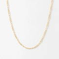 LOZRUNVE 925 Sterling Silver Slim Infinity Figaro Chain Necklace Gold Plated