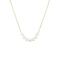 CANNER S925 Sterling Silver Simple Daily Wear Elegant Pearl Necklace for Mother Bride