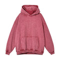 Custom LOGO 450gsm Vintage Acid Wash Blank Plain Thick Heavy French Terry 100% Cotton Men's Hoodies