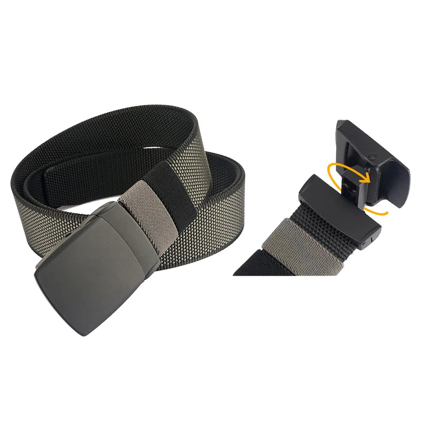 Outdoor Breathable Double Sided  Rotation Buckle Belt Casual Nylon Men Belt Tactical Belt