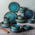Creative Kiln Glaze Ceramic Tableware Set Eco-Friendly Frost Technique Plate and Bowl for Kitchen Use