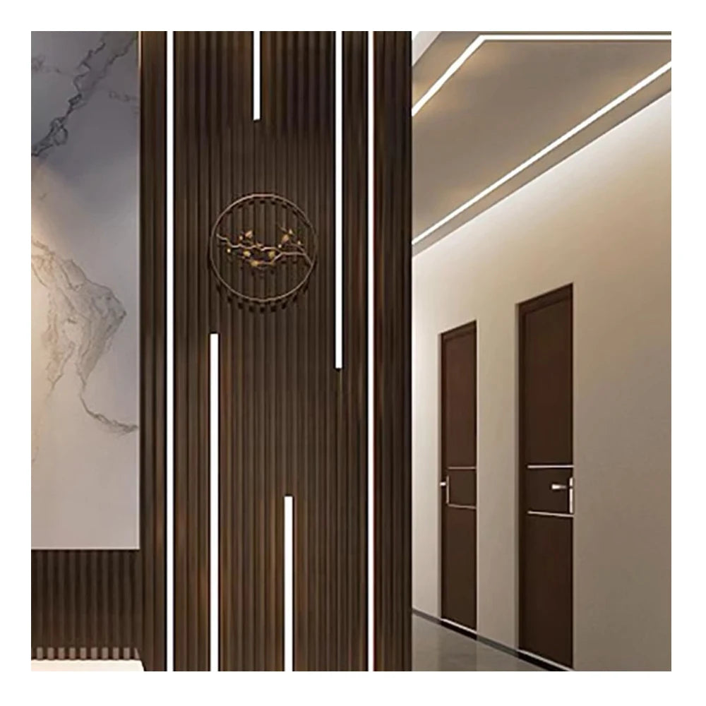 Modern MDF Wooden Strip Acoustic Diffuser Ceiling Factory Wholesale Improves Listening Bass Trap Control Home Decor for Living