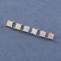 New Minimalist Geometric square Earrings with Niche Design and Temperament