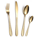 Elegant New Arrival 4PCS Stainless Steel Flatware Set Mirror Polish Luxury Back School Weddings Restaurants Including Spoon Fork