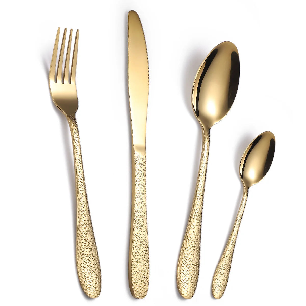 Elegant New Arrival 4PCS Stainless Steel Flatware Set Mirror Polish Luxury Back School Weddings Restaurants Including Spoon Fork
