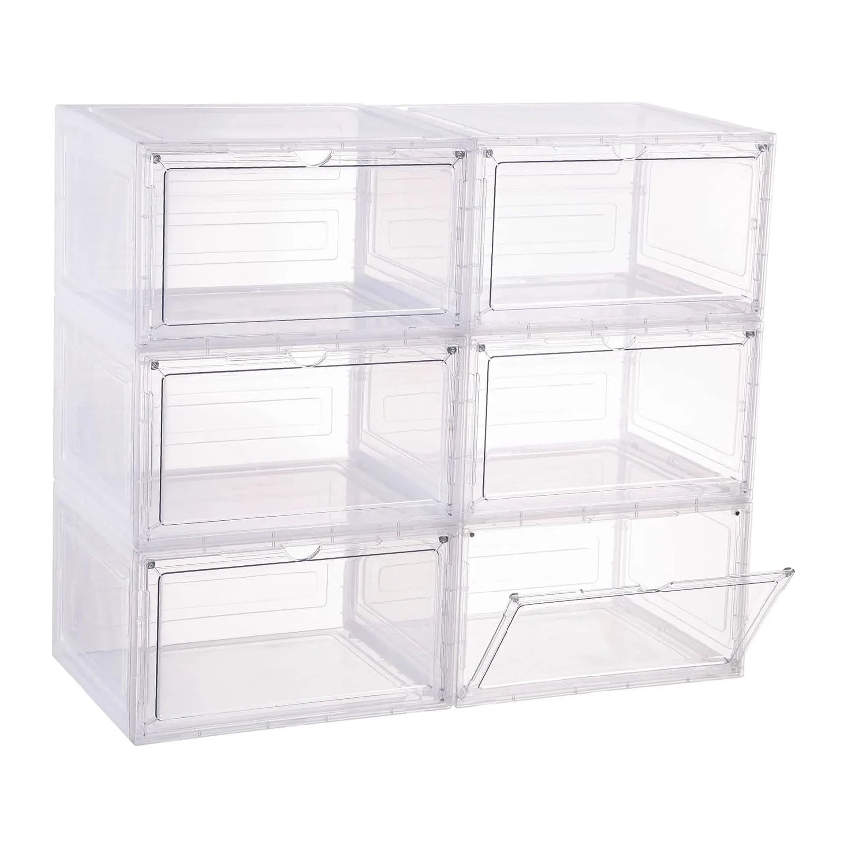 Foldable Eco-Friendly Plastic Shoe Cover Box Rectangular Injection-Molded PP Modern Household Space-Saving Shoe Storage 10-20L
