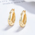 Fine Jewelry Silver 925 Earring Women Real 925 Sterling Silver Charms Small Star Zircon Silver Hoop Huggie Earring Jewelry Women