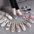 New Ladies Flat Lazy Fisherman White Shoes Casual Canvas Shoes 013