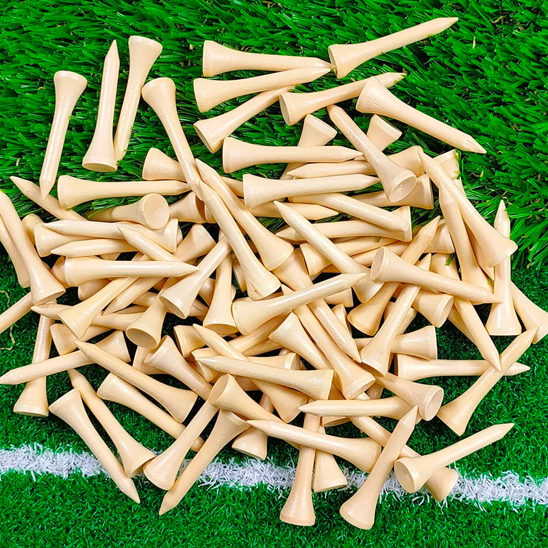 Factory Price Custom Logo Wooden Golf Tees 100Pcs/Bag Wholesale 42/54/70/83mm Golf Ball Holder