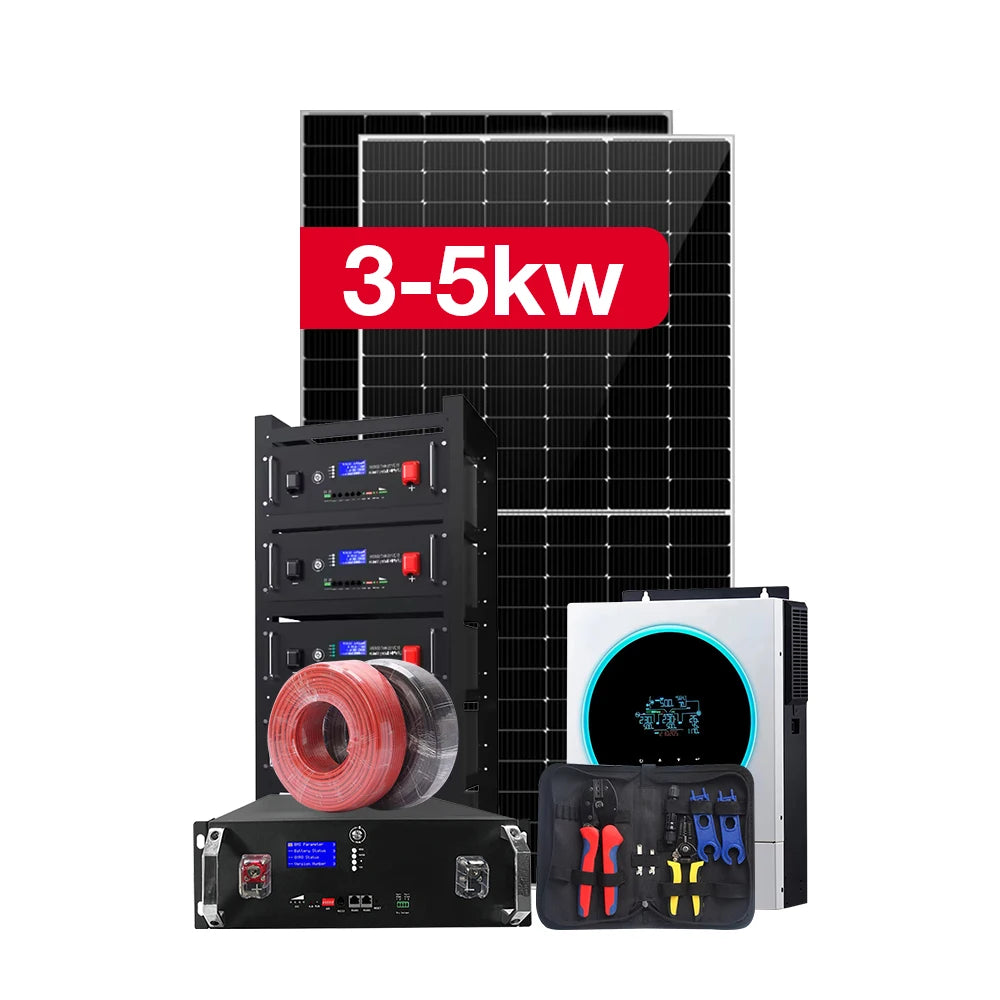 Industrial Solar Panel Energy System 5kw 8kW 10kW 15kW 20kW Solar Energy Residential Hybrid Off Grid Solar System