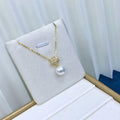 P1543 10-11mm DIY Natural  Freshwater Pearl Charm Pendant Necklace Accessory 925 Sterling Silver Jewelry for Women Without Chain
