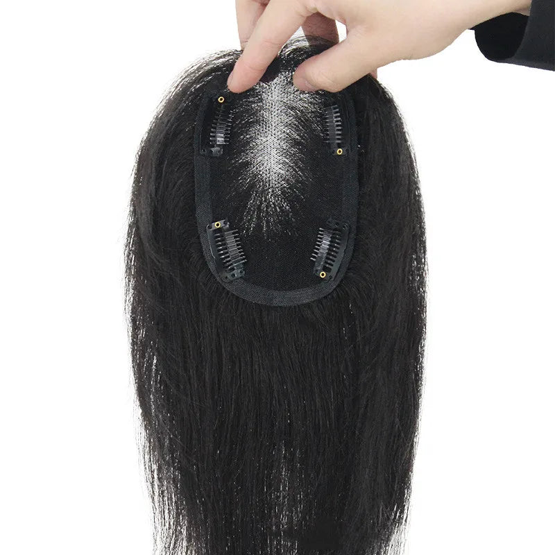ML for Lace Base Silk Base Closure Remy Human Hair Toupee Women Topper Dobdle Brazilian Clip Soft Locs Bob Wigs Bangs
